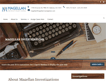 Tablet Screenshot of magellaninvestigations.com